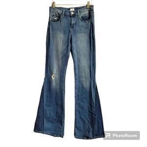 Sneak Peek Distressed Flare Jeans Junior Sz 5